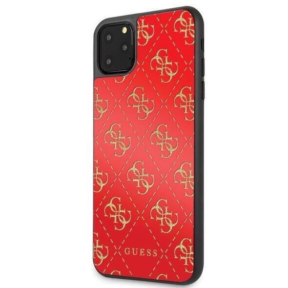 Original Case IPHONE 11 PRO MAX Guess Hard Case 4G Double Layer Glitter (GUHCN654GGPRE) red 3700740468036