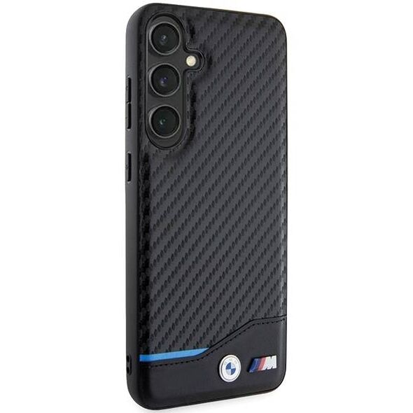 Original Case SAMSUNG GALAXY S24+ BMW Leather Carbon (BMHCS24M22NBCK) black 3666339242664