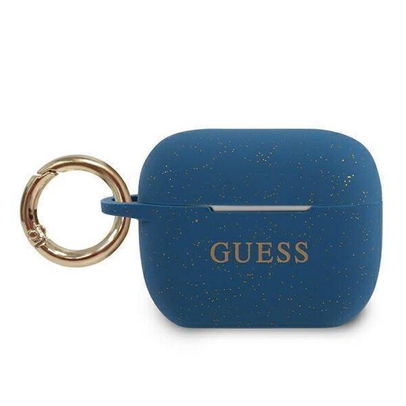 Original Case APPLE AIRPODS PRO Guess Silicone Glitter (GUACAPSILGLBL) blue 3700740494431