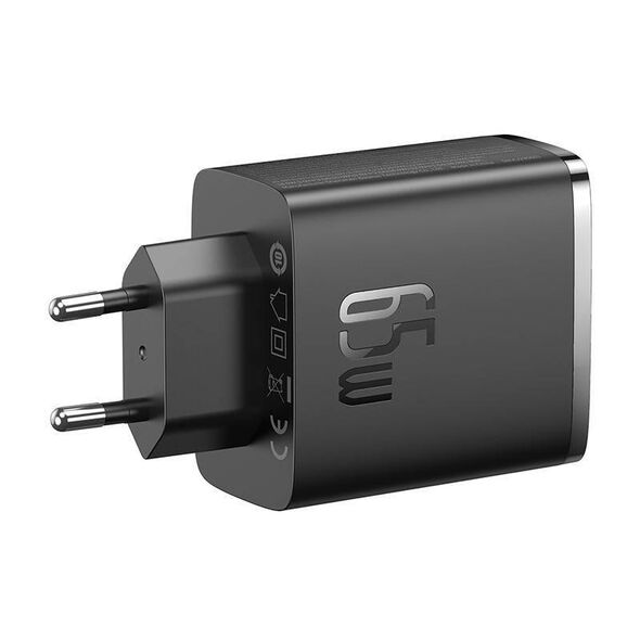 Wall charger Baseus OS-Cube Pro 2xUSB-C + USB, 65W (black) 6932172641474