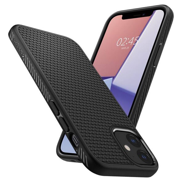 Case IPHONE 12 MINI Spigen Liquid Air Matte black 8809710756779