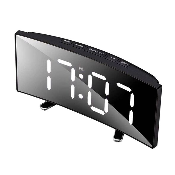 Mirror Clock Digital Electronic Electronic LED screen / Wake up / Thermometer black 5904161103288