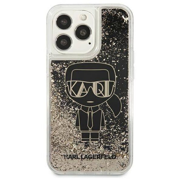 Original Case IPHONE 13 PRO MAX Karl Lagerfeld Hardcase Liquid Glitter Gatsby (KLHCP13XLGGKBK) black 3666339049836