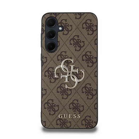 Guess case for Samsung Galaxy A35 GUHCSA354GMGBR brown HC PU big 4G metal logo 3666339259600