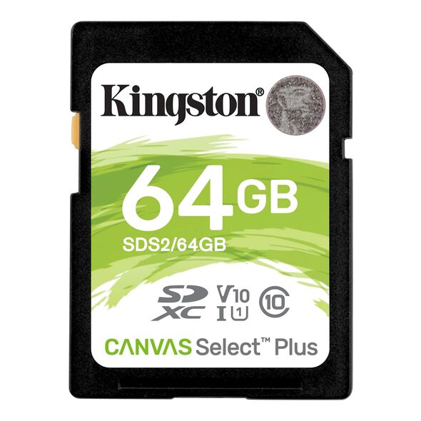 Kingston memory card 64GB microSDXC Canvas Select Plus SDS2 740617297973