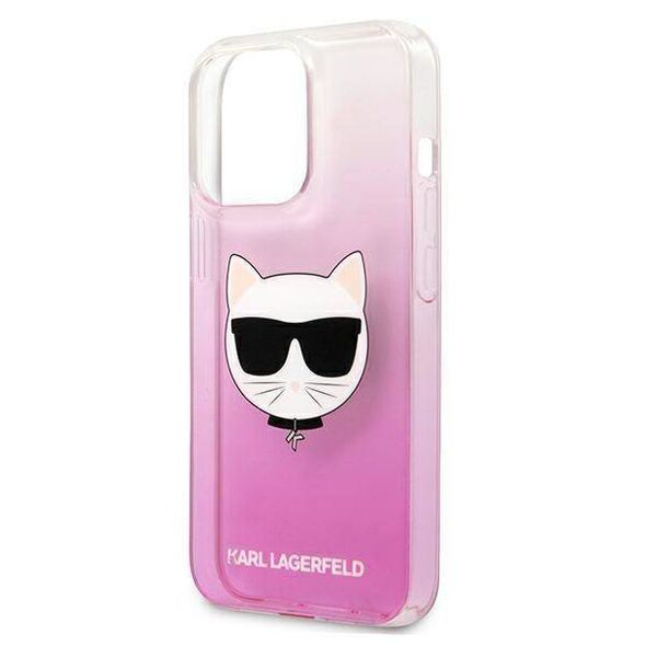 Original Case IPHONE 13 PRO Karl Lagerfeld Hardcase Choupette Head (KLHCP13LCTRP) pink 3666339027995