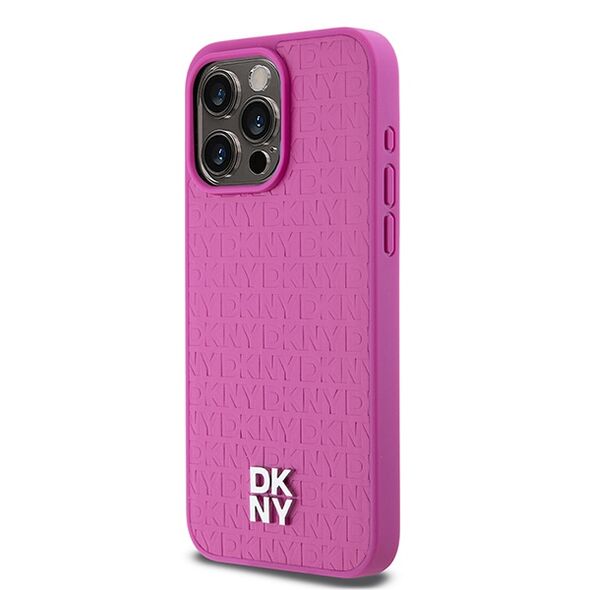 DKNY case for iPhone 15 Pro Max 6,7&quot; DKHMP15XPSHRPSP brown HC Magsafe pu repeat pattern w stack logo 3666339261962