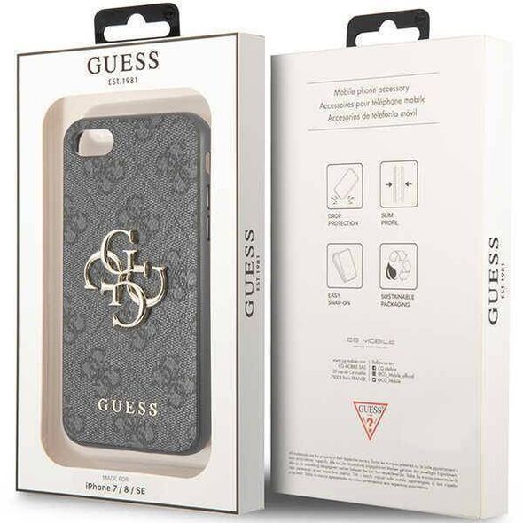 Original Case IPHONE SE 2022 / SE 2020 / 7 / 8 Guess Hardcase 4G Big Metal Logo (GUHCI84GMGGR) gray 3666339118891