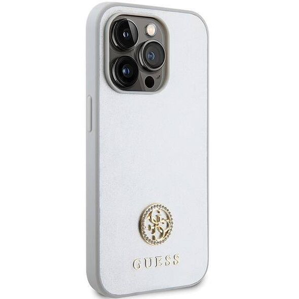 Original Case APPLE IPHONE 15 PRO MAX Guess Hardcase Strass Metal Logo (GUHCP15XPS4DGPS) silver 3666339151171