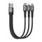 Joyroom USB cable Joyroom S-01530G11 3in1 2x USB-C / Lightning 3.5A 0.15m (black) 039207 έως και 12 άτοκες δόσεις