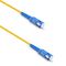 Fiber patch cable DeTech, SC-SC, UPC, Singlemode, Simplex, 5.0m, Yellow - 18325