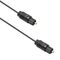 Optical audio cable DeTech, Toslink, 1.5m, Black - 18354