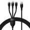 Baseus Flash Series II cable USB Type C - USB Type C / Lightning / micro USB 100 W 1.5 m black (CASS030201)