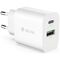 Devia wall charger Smart PD 1x USB-C 1x USB 20W white 6938595385247