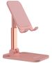 Devia adjustable folding holder stand EL161 for phone tablet pink 6938595364341