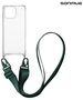 Θήκη Σιλικόνης με Strap Sonique Armor Clear Apple iPhone 14 Pro Max Πράσινο Σκούρο 5201101882396