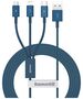 Baseus Baseus - Data Cable Superior Series (CAMLTYS-03) - USB to Type-C, Micro-USB, Lightning, Fast Charging 3.5A, 1.5m - Blue 6953156205543 έως 12 άτοκες Δόσεις