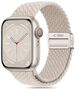 Strap for APPLE WATCH 4 / 5 / 6 / 7 / 8 / 9 / SE / ULTRA 1 / 2 (42 / 44 / 45 / 49 MM) Tech-Protect Nylonmag Starlight creamy 5906302312801