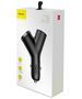 Baseus Baseus - Car Charger (CCALL-YX01) - Y-Type Dual USB, Cigarette Lighter Socket, 3.4A - Black 6953156280250 έως 12 άτοκες Δόσεις