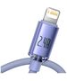 Baseus Baseus - Data Cable Crystal Shine (CAJY000005) - USB to Lightning, 2.4A, 1.2m - Purple 6932172602703 έως 12 άτοκες Δόσεις