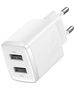 Baseus Baseus - Wall Charger (CCXJ010202) - 2xUSB, 10.5W - White 6932172606916 έως 12 άτοκες Δόσεις