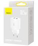 Baseus Baseus - Wall Charger (CCXJ010202) - 2xUSB, 10.5W - White 6932172606916 έως 12 άτοκες Δόσεις