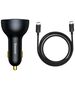 Baseus Baseus - Car Charger (TZCCZM-0G) - 2xType-C, USB with Cable USB-C to Type-C - Black 6953156206731 έως 12 άτοκες Δόσεις