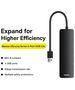 Baseus Hub USB la 4x USB 3.0, 5Gbps, 15cm - Baseus UltraJoy Series (B0005280B111-00) - Black 6932172636517 έως 12 άτοκες Δόσεις