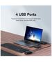 Baseus Hub USB la 4x USB 3.0, 5Gbps, 15cm - Baseus UltraJoy Series (B0005280B111-00) - Black 6932172636517 έως 12 άτοκες Δόσεις