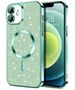 Techsuit IPhone 12 Case - Techsuit Luxury Glitter MagSafe - Light Green 5949419134089 έως 12 άτοκες Δόσεις