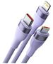 Baseus Data Cable 3in1, Type-C, 100W, 1.5m - Baseus Flash Series 2 (CASS030205) - Purple 6932172608798 έως 12 άτοκες Δόσεις