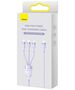 Baseus Data Cable 3in1, Type-C, 100W, 1.5m - Baseus Flash Series 2 (CASS030205) - Purple 6932172608798 έως 12 άτοκες Δόσεις