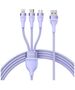 Baseus Data Cable 3in1, USB, 100W, 1.2m - Baseus Flash Series 2 (CASS030005) - Purple 6932172608736 έως 12 άτοκες Δόσεις