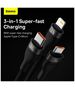 Baseus Data Cable 3in1, USB, 66W, 1.2m - Baseus Flash Series 2 (CASS040001) - Black 6932172618100 έως 12 άτοκες Δόσεις