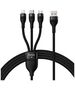 Baseus Data Cable 3in1, USB, 66W, 1.2m - Baseus Flash Series 2 (CASS040001) - Black 6932172618100 έως 12 άτοκες Δόσεις