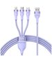 Baseus Data Cable 3in1, USB, 66W, 1.2m - Baseus Flash Series 2 (CASS040005) - Purple 6932172618124 έως 12 άτοκες Δόσεις