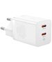 Baseus Char charger 2x Type-C, GaN, Fast Charging, 40W - Baseus (CCGP180102) - White 6932172627911 έως 12 άτοκες Δόσεις