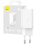 Baseus Char charger 2x Type-C, GaN, Fast Charging, 40W - Baseus (CCGP180102) - White 6932172627911 έως 12 άτοκες Δόσεις