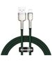 Baseus USB to Lightning Cable, 2.4A, 480Mbps, 1m - Baseus Cafule Series Metal (CALJK-A06) - Green 6953156202276 έως 12 άτοκες Δόσεις