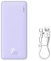 Baseus External Battery USB, Type-C, Micro-USB, 20W, 10000mAh + Type-C Cable - Baseus Airpow (P10022801513-00) - Nebula Purple 6932172646974 έως 12 άτοκες Δόσεις