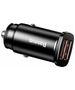 Baseus - Square Metal A+A 30W Dual QC3.0 Quick Car Charger - Black 6953156284180 έως 12 άτοκες Δόσεις