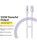 Baseus USB to Type-C cable, Super Fast Charging 100W, 2m - Baseus Gem (P10373002511-01) - Nebula Purple 6932172658700 έως 12 άτοκες Δόσεις