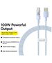 Baseus USB to Type-C cable, Super Fast Charging 100W, 2m - Baseus Gem (P1037373002311-01) - Galaxy Blue 6932172658724 έως 12 άτοκες Δόσεις