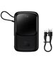 Baseus External Battery Pack 2x Lightning, Type-C, USB, 20W, 10000mAh + Type-C Cable, 3A - Baseus Qpow Pro (PPQD020001) - Black 6932172608446 έως 12 άτοκες Δόσεις