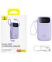 Baseus External Battery Pack 2x Lightning, 3x Type-C, 2x USB, 22.5W, 10000mAh + Type-C Cable, 30cm - Baseus Qpow Pro+ (P100555500351313-00) - Purple 6932172636272 έως 12 άτοκες Δόσεις