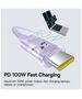 Baseus USB-C to Type-C cable, Super Fast Charging 100W, 2m - Baseus Gem (P1037373000511-01) - Nebula Purple 6932172658823 έως 12 άτοκες Δόσεις