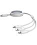 Baseus Data Cable USB-C to Type-C, Lightning, Micro-USB, 100W, 1.1m - Baseus Free 2 Draw (P10368700211-03) - Moon White 6932172656447 έως 12 άτοκες Δόσεις