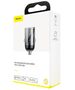 Baseus Car Charger Type C, Quick Charging, 30W - Baseus Tiny Star Mini (C00035000817-Z2/VCHX-B0G) - Space Grey 6932172629397 έως 12 άτοκες Δόσεις