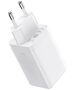 Baseus 3in1 EU Charger, 65W, Type-C Cable - Baseus GaN5 Pro (CCGP120202) - White 6932172617516 έως 12 άτοκες Δόσεις