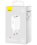 Baseus 3in1 EU Charger, 65W, Type-C Cable - Baseus GaN5 Pro (CCGP120202) - White 6932172617516 έως 12 άτοκες Δόσεις